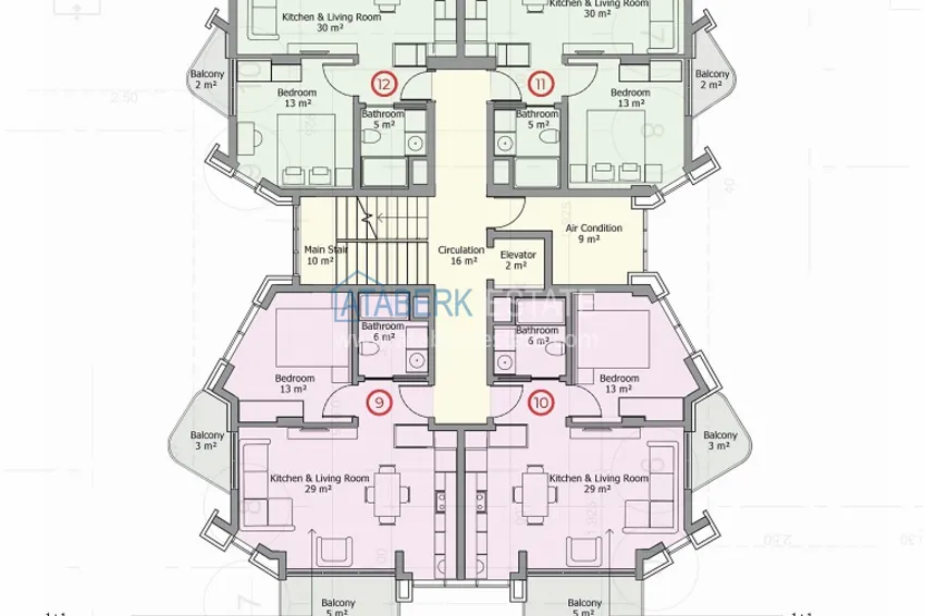 Buy cheap Premium residential complex on the beachfront in Mahmutlar, Alanya 10 