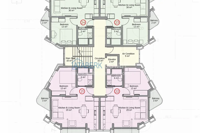 Buy cheap Premium residential complex on the beachfront in Mahmutlar, Alanya 13 