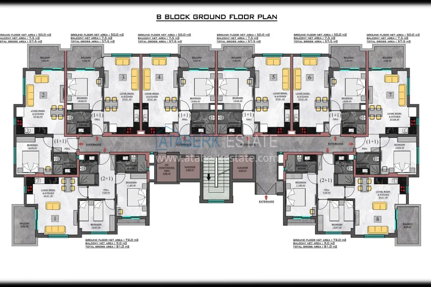 Buy cheap Property from a developer in Alanya - a new residential complex in Kargicak  7 
