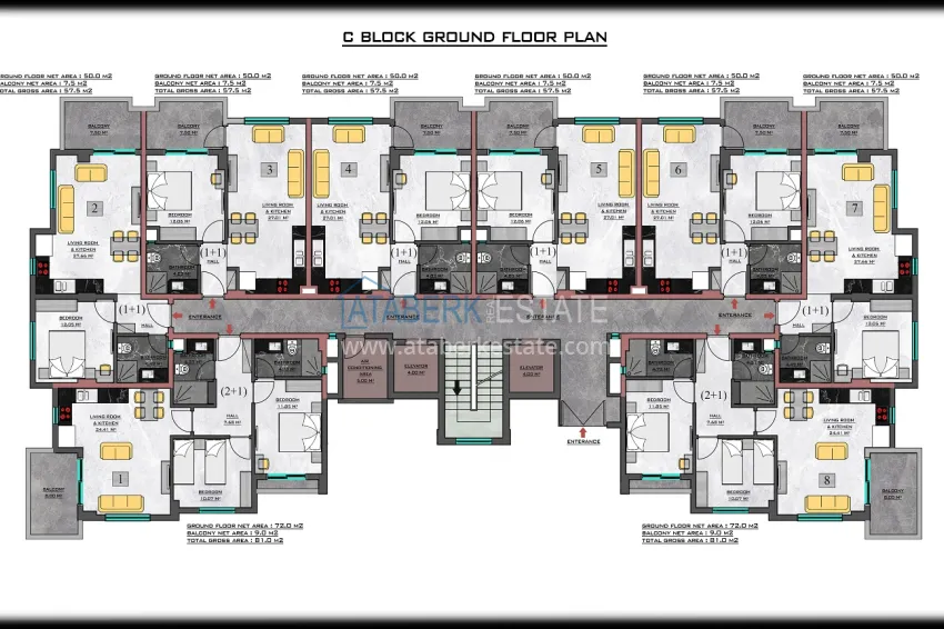 Buy cheap Property from a developer in Alanya - a new residential complex in Kargicak  14 