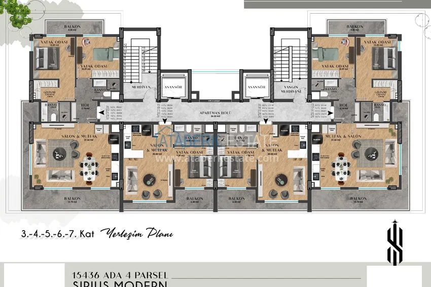 Buy cheap Real estate from a developer in Antalya - a comfortable residential complex in the Aksu district, Altintash 4