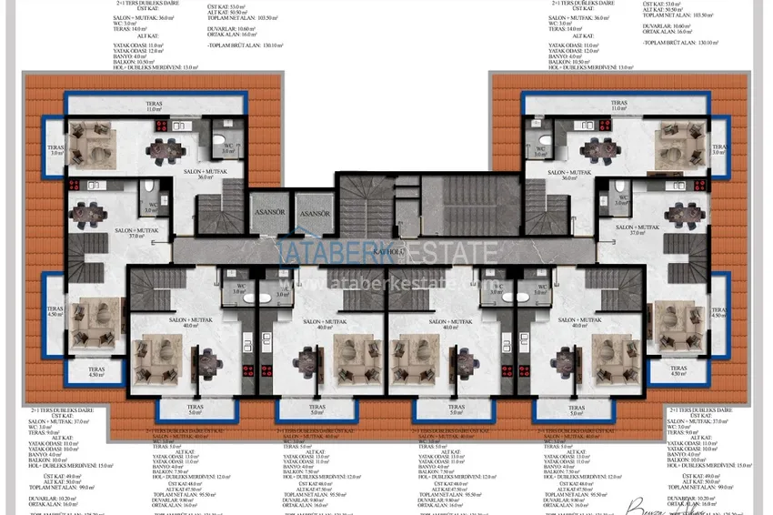 Buy cheap Real estate from an investor in a complex under construction - Alanya, Avsallar district 4 
