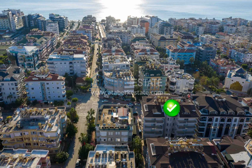 Rent a 4+1 duplex apartment with furniture in Oba, Alanya A22 1