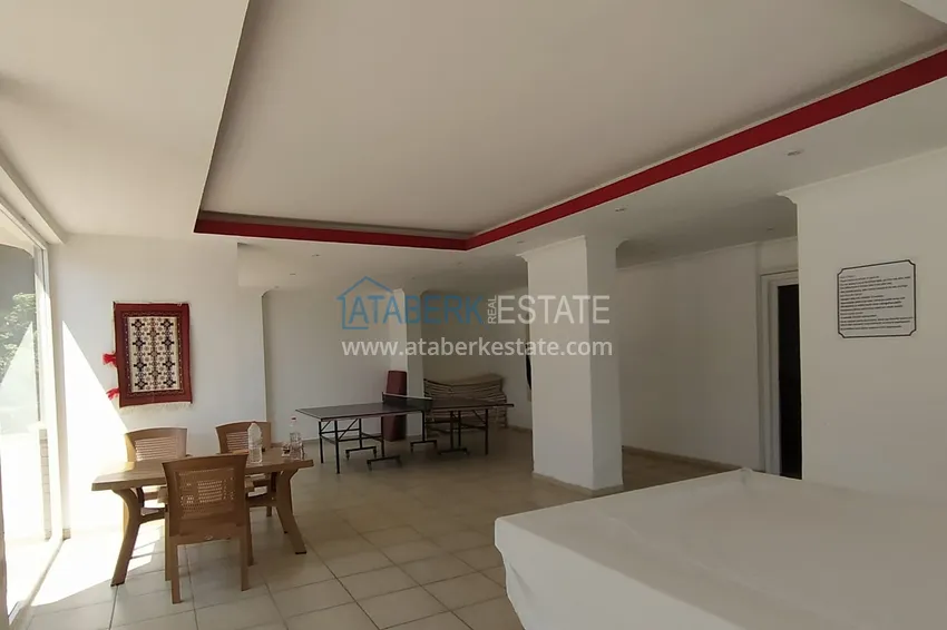 Furnished 1+1 apartment overlooking the sea and the historical fortress, Cikcilli district — Alanya  22 