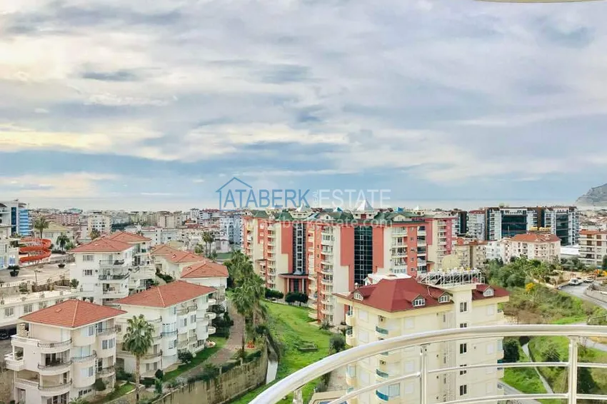 Purchase  Furnished 1+1 apartment overlooking the sea and the historical fortress, Cikcilli district — Alanya  12 