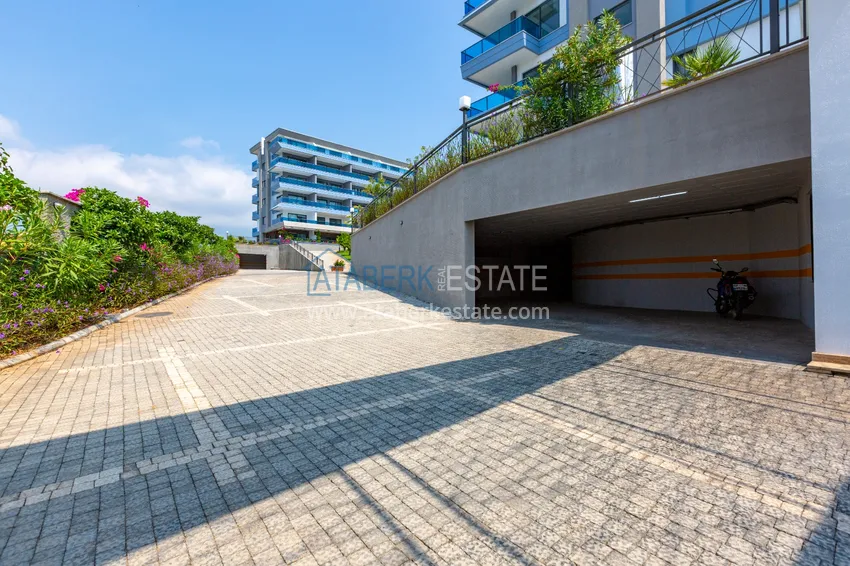 Compact 1+1 penthouse for rent in Kargicak with direct sea and mountain views C12 12 