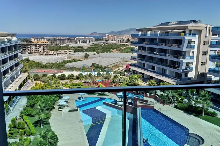 Purchase Compact 1+1 penthouse for rent in Kargicak with direct sea and mountain views C12 16 