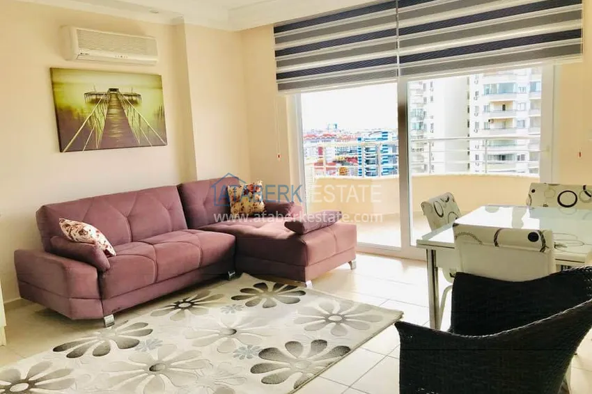 Purchase  Furnished 1+1 apartment overlooking the sea and the historical fortress, Cikcilli district — Alanya  1 