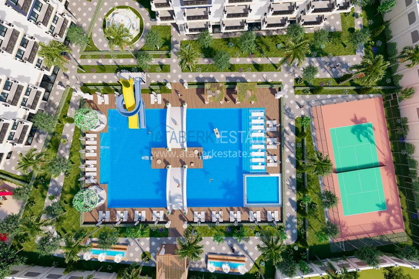 1+1 apartment from an investor in a complex with self-sufficient infrastructure under construction, Avsallar district — Alanya 3 