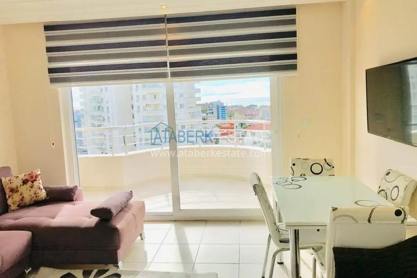 Purchase  Furnished 1+1 apartment overlooking the sea and the historical fortress, Cikcilli district — Alanya  2 