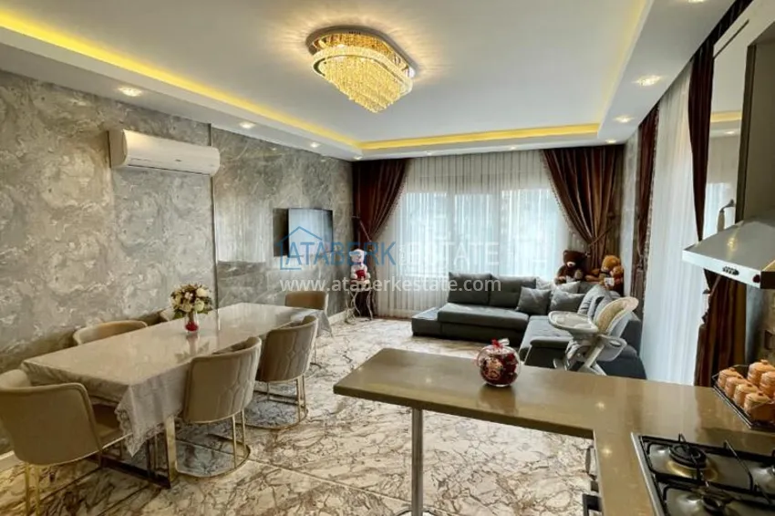 Purchase  Apartment 3+1 with furniture, glazed balcony and mountain views, Kestel district — Alanya 2 