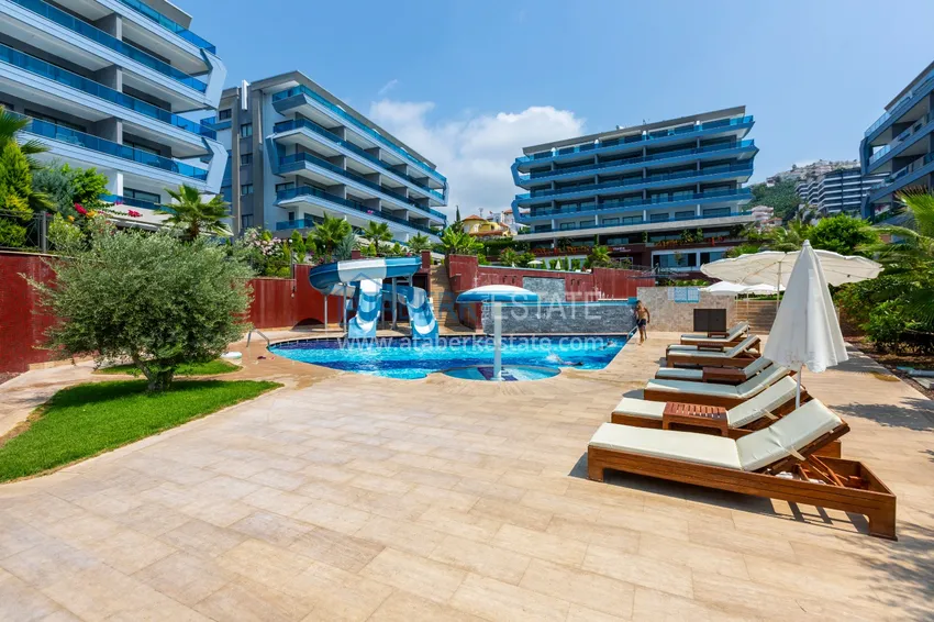 Compact 1+1 penthouse for rent in Kargicak with direct sea and mountain views C12 1 