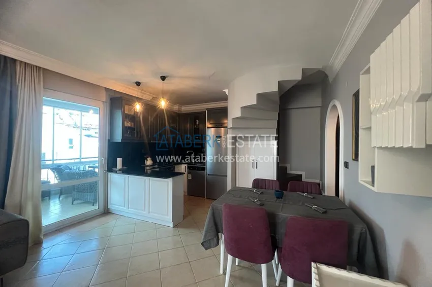 Purchase Rent a 4+1 duplex apartment with furniture in Oba, Alanya A22 2