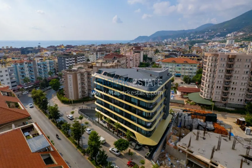 Furnished 1+1 apartment in a new residential complex near Cleopatra Beach - Alanya Center 2