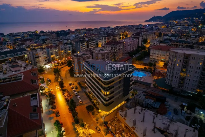Furnished 1+1 apartment in a new residential complex near Cleopatra Beach - Alanya Center 3