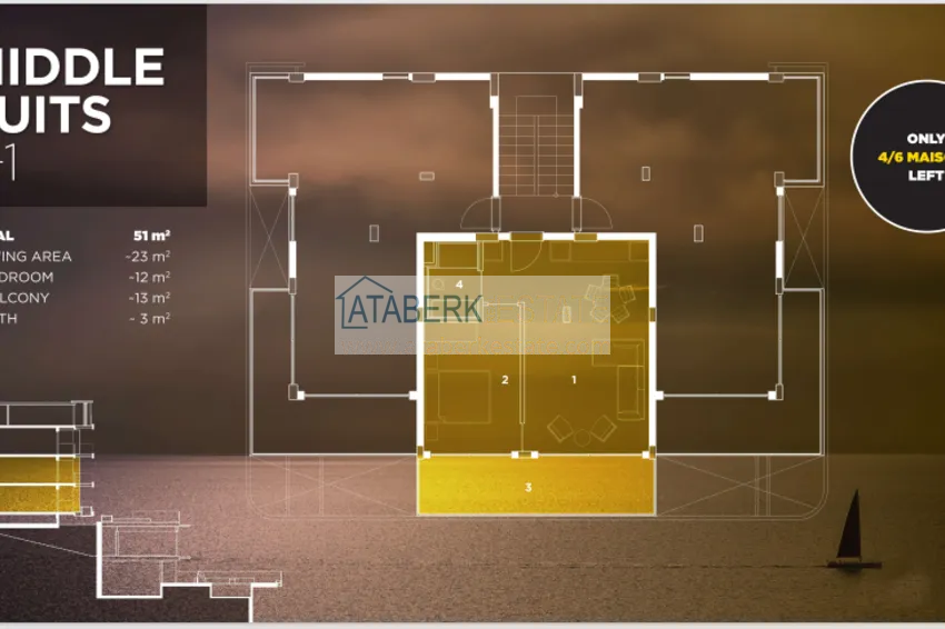 Buy cheap Apartment from the owner with direct sea views in a complex with a unique location - the center of Alanya 1 