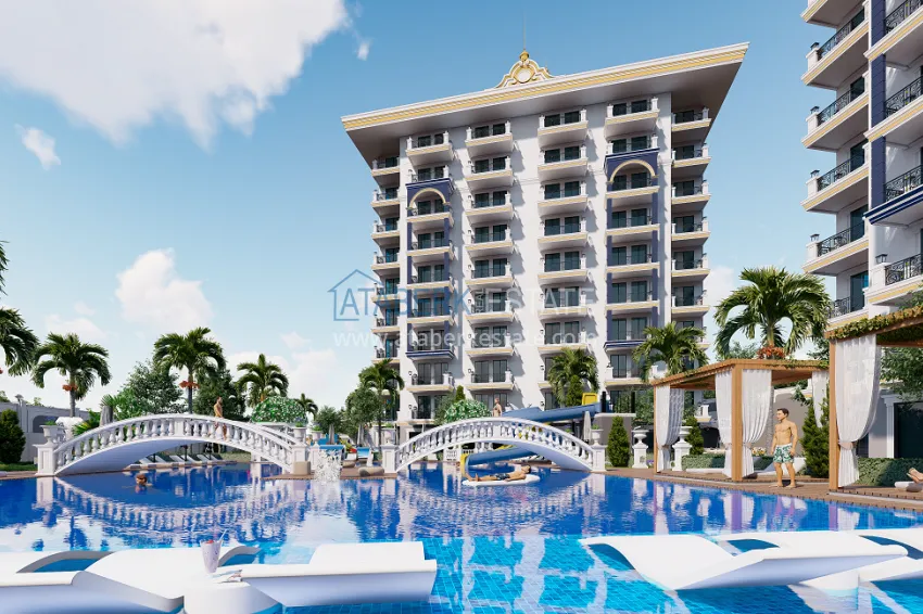 1+1 apartment from an investor in a complex with self-sufficient infrastructure under construction, Avsallar district — Alanya 4 