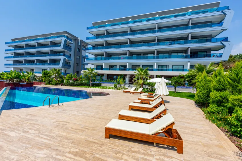 Compact 1+1 penthouse for rent in Kargicak with direct sea and mountain views C12 3 