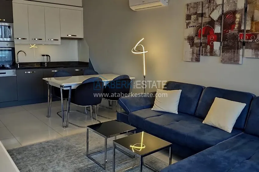 Purchase Compact 1+1 penthouse for rent in Kargicak with direct sea and mountain views C12 4 