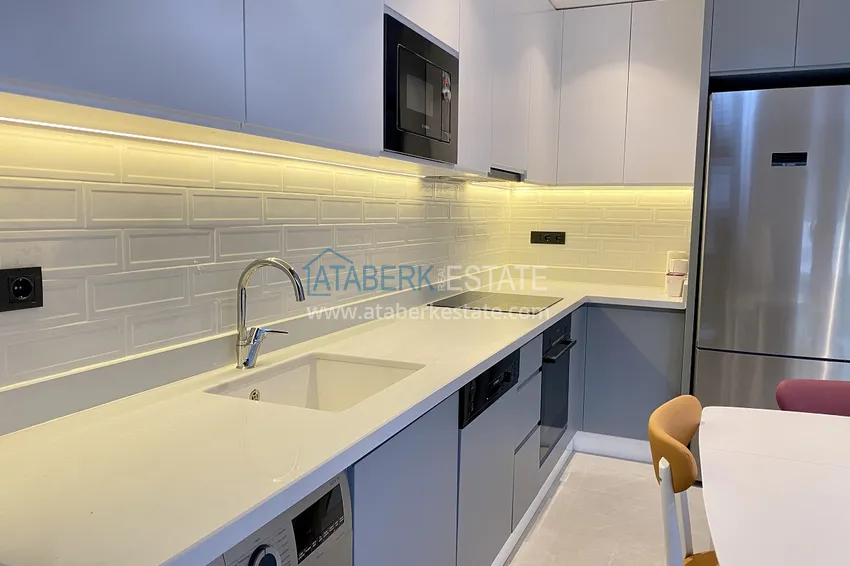 Purchase Loft duplex 1+1 with new furniture in a new building in the center of Alanya - Cleopatra Beach area 4 