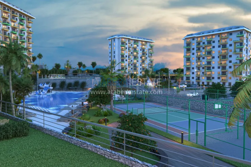 Квартиры 1+1 от собственника с чистовой отделкой в комплексе на этапе строительства, район Авсаллар – Алания 3