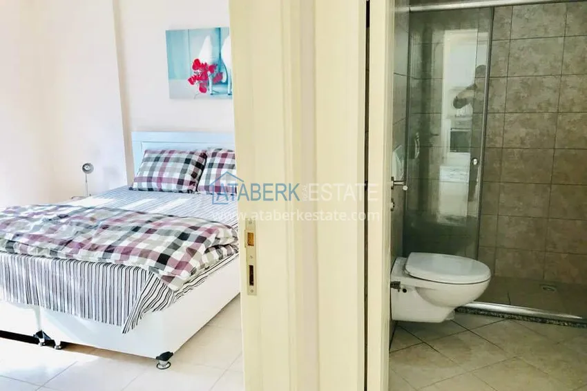 Purchase  Furnished 1+1 apartment overlooking the sea and the historical fortress, Cikcilli district — Alanya  5 