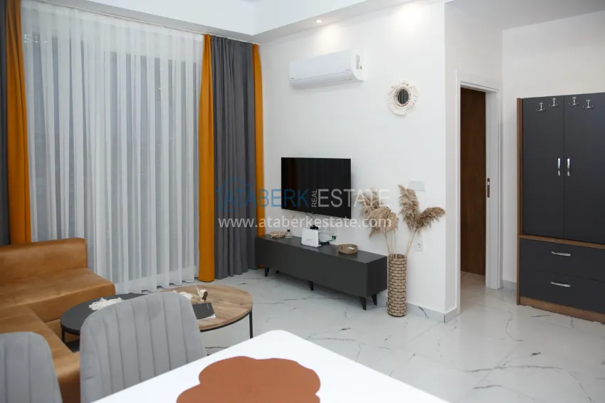 Purchase Rent a 1+1 furnished apartment in a residential complex — Alanya, Avsallar district No. 58 5