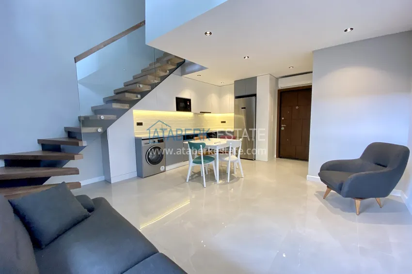 Purchase Loft duplex 1+1 with new furniture in a new building in the center of Alanya - Cleopatra Beach area 6 