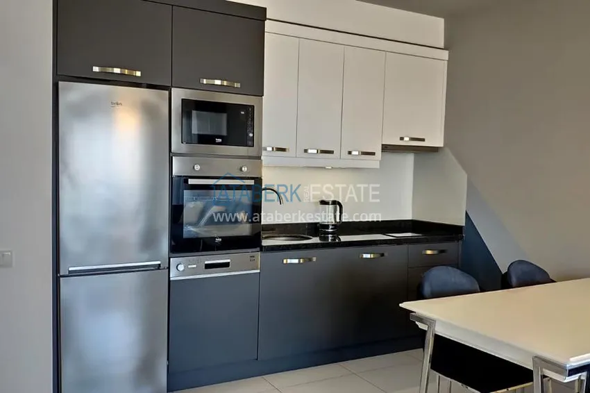 Purchase Compact 1+1 penthouse for rent in Kargicak with direct sea and mountain views C12 7 