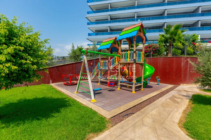 Compact 1+1 penthouse for rent in Kargicak with direct sea and mountain views C12 7 