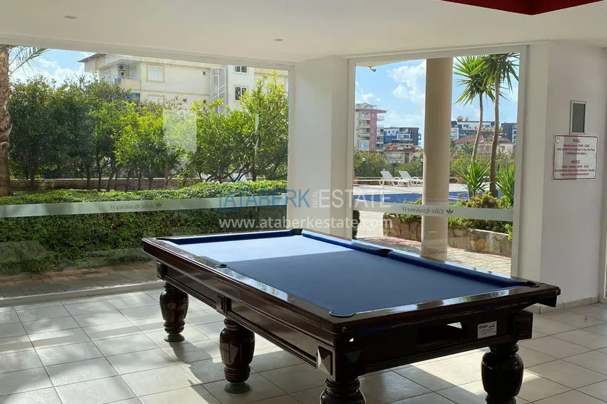 Furnished 1+1 apartment overlooking the sea and the historical fortress, Cikcilli district — Alanya  16 