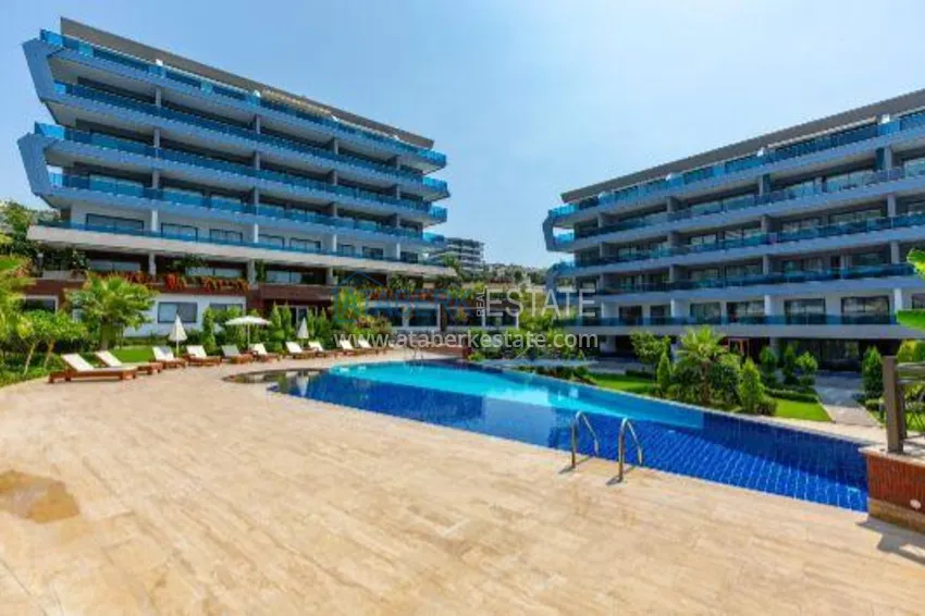 Compact 1+1 penthouse for rent in Kargicak with direct sea and mountain views C12 4 