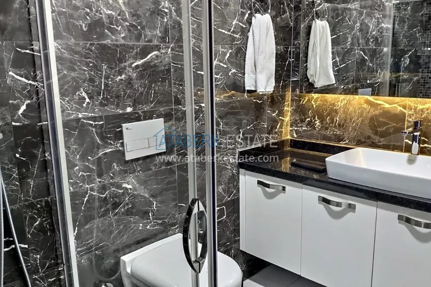 Purchase Compact 1+1 penthouse for rent in Kargicak with direct sea and mountain views C12 10 