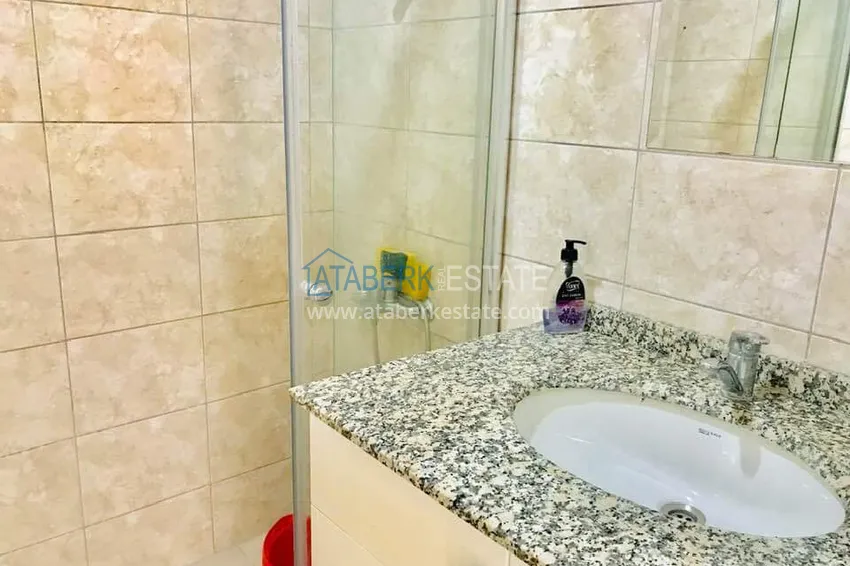 Purchase  Furnished 1+1 apartment overlooking the sea and the historical fortress, Cikcilli district — Alanya  9 