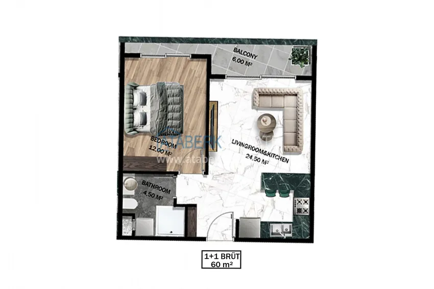 Buy cheap A project of a comfortable residential complex under construction in Tosmur, Alanya 1 