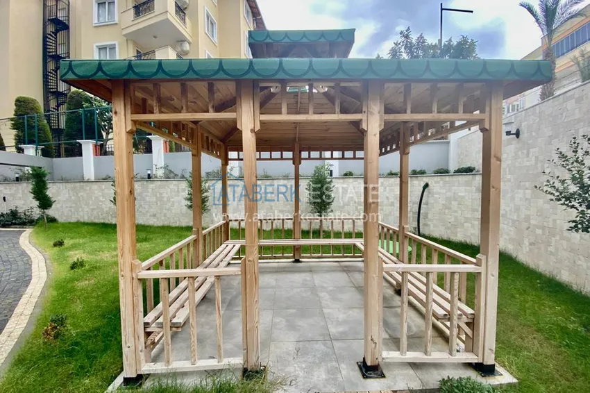 Furnished apartment in the center of Alanya, three-room with glazed balcony 12 