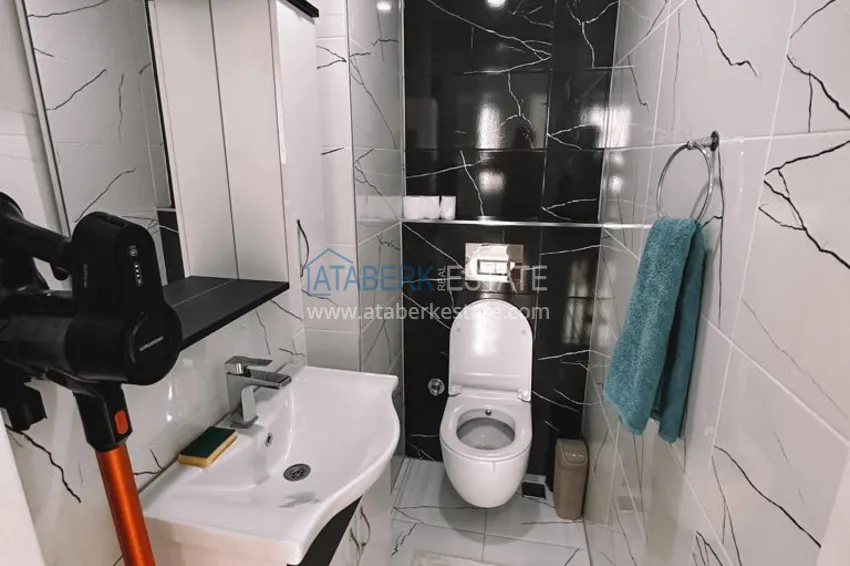 Purchase  Furnished apartment in the center of Alanya, three-room with glazed balcony 13 