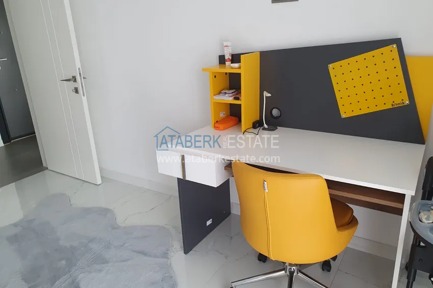 Purchase Linear four-room penthouse with furniture in the center of Alanya in a comfortable complex 19 