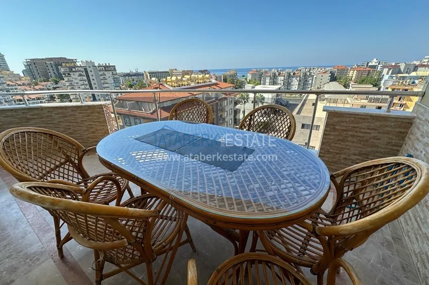 Purchase 4+1 penthouse duplex with furniture and sea views in an area open to residence permits, Tosmur — Alanya 19