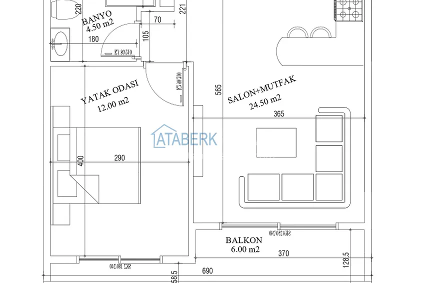 Buy cheap A project of a comfortable residential complex under construction in Tosmur, Alanya 6 