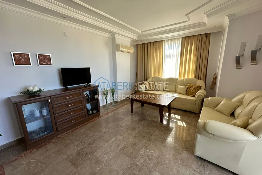 Purchase 4+1 penthouse duplex with furniture and sea views in an area open to residence permits, Tosmur — Alanya 2