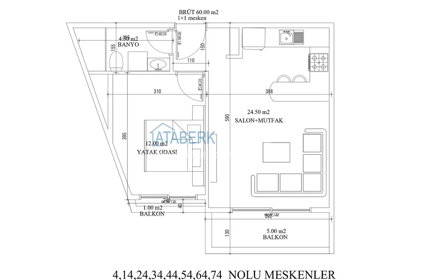 Buy cheap A project of a comfortable residential complex under construction in Tosmur, Alanya 8 
