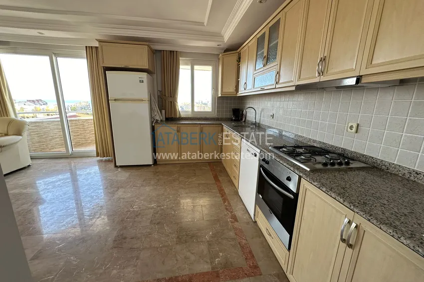 Purchase 4+1 penthouse duplex with furniture and sea views in an area open to residence permits, Tosmur — Alanya 4