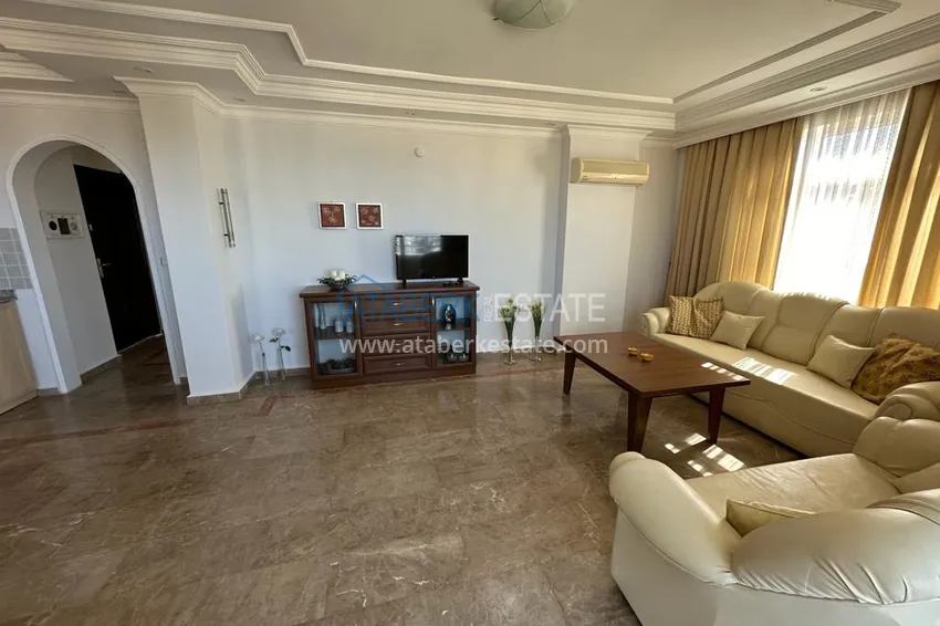 Purchase 4+1 penthouse duplex with furniture and sea views in an area open to residence permits, Tosmur — Alanya 6