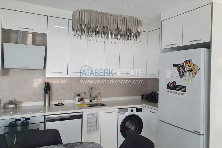 Purchase Linear four-room penthouse with furniture in the center of Alanya in a comfortable complex 8 