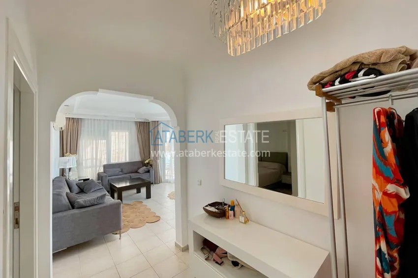 Purchase  Apartment 2+1 with furniture and sea views in the area of Cleopatra Beach - the center of Alanya. The property is suitable for a residence permit 1 