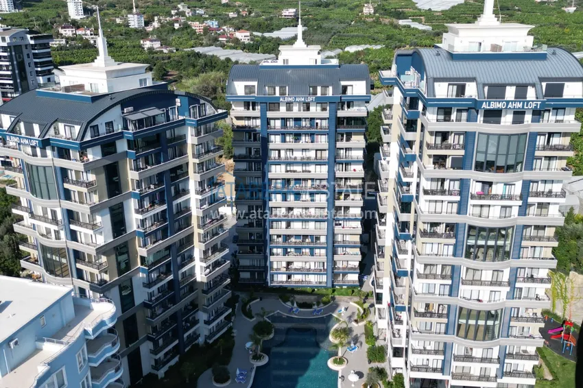 1+1 apartment with furniture and sea view in a hotel-type complex, Mahmutlar district — Alanya 2 