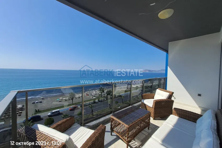 Purchase  Furnished 2+1 apartment with sea views on the beachfront, Mahmutlar district — Alanya 13 