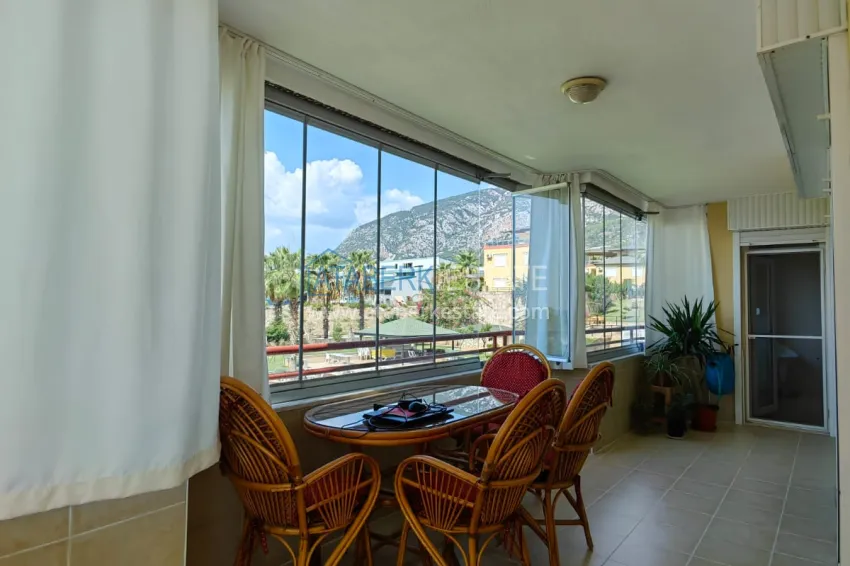 Purchase Panoramic two-bedroom apartment with furniture, glazed balcony in Mahmutlar 17