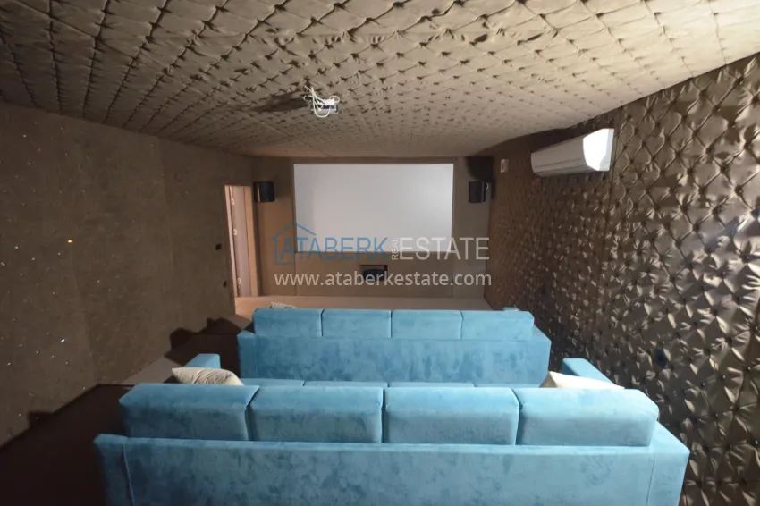 Furnished 2+1 apartment with separate kitchen, glazed balcony and sea view, Kestel district — Alanya 19 